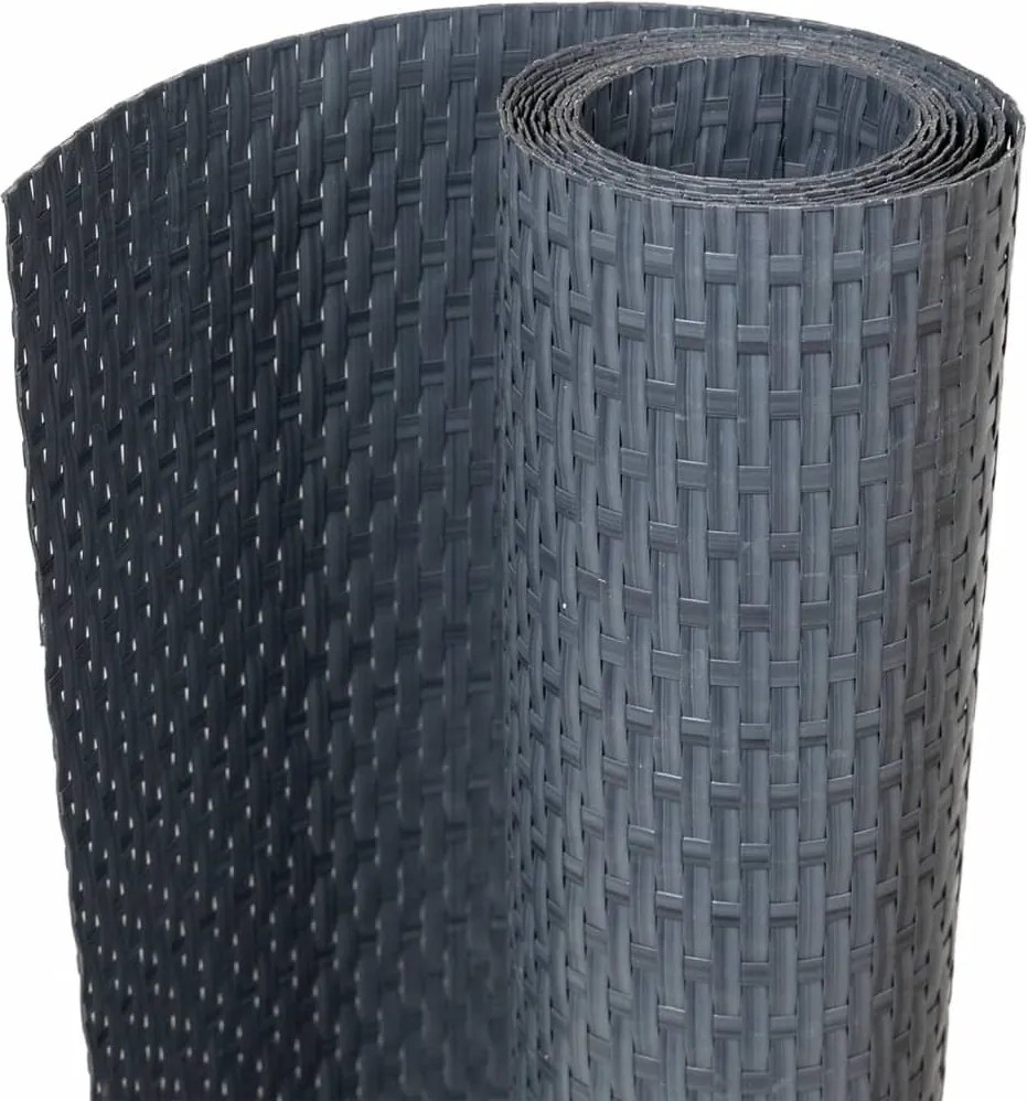 vidaXL Paravan pentru balcon, antracit, 400x90 cm, poliratan