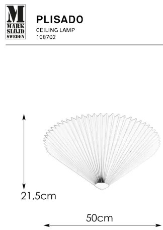 Plafonieră Markslöjd 108702 PLISADO 3xE14/40W/230V d. 50 cm alb