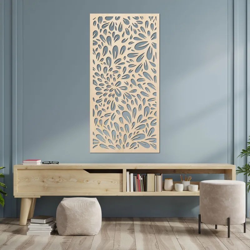 SENTOP | Pictură abstractă cu flori pe perete | PINIIA