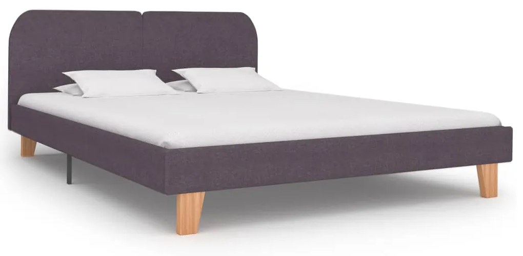 280889 vidaXL Cadru de pat, gri taupe, 160 x 200 cm, material textil