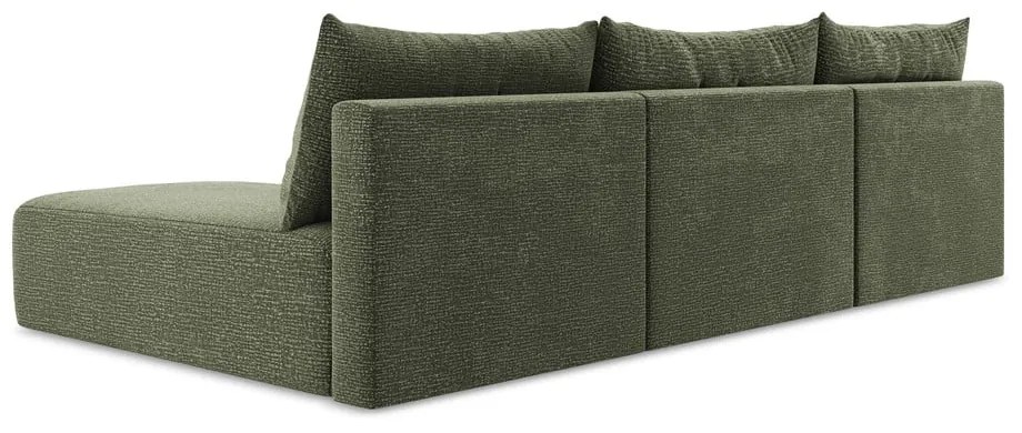 Colțar verde extensibil/cu spațiu de depozitare Kalena – Makamii