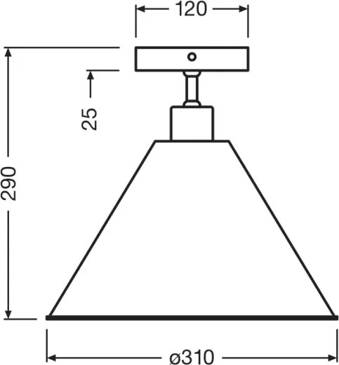Osram - Lustră aplicată PULP 1xE27/9W/230V Ø 31 cm