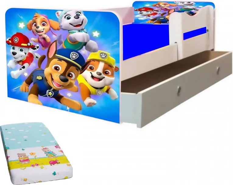Junior Paw Patrol cu saltea si sertar