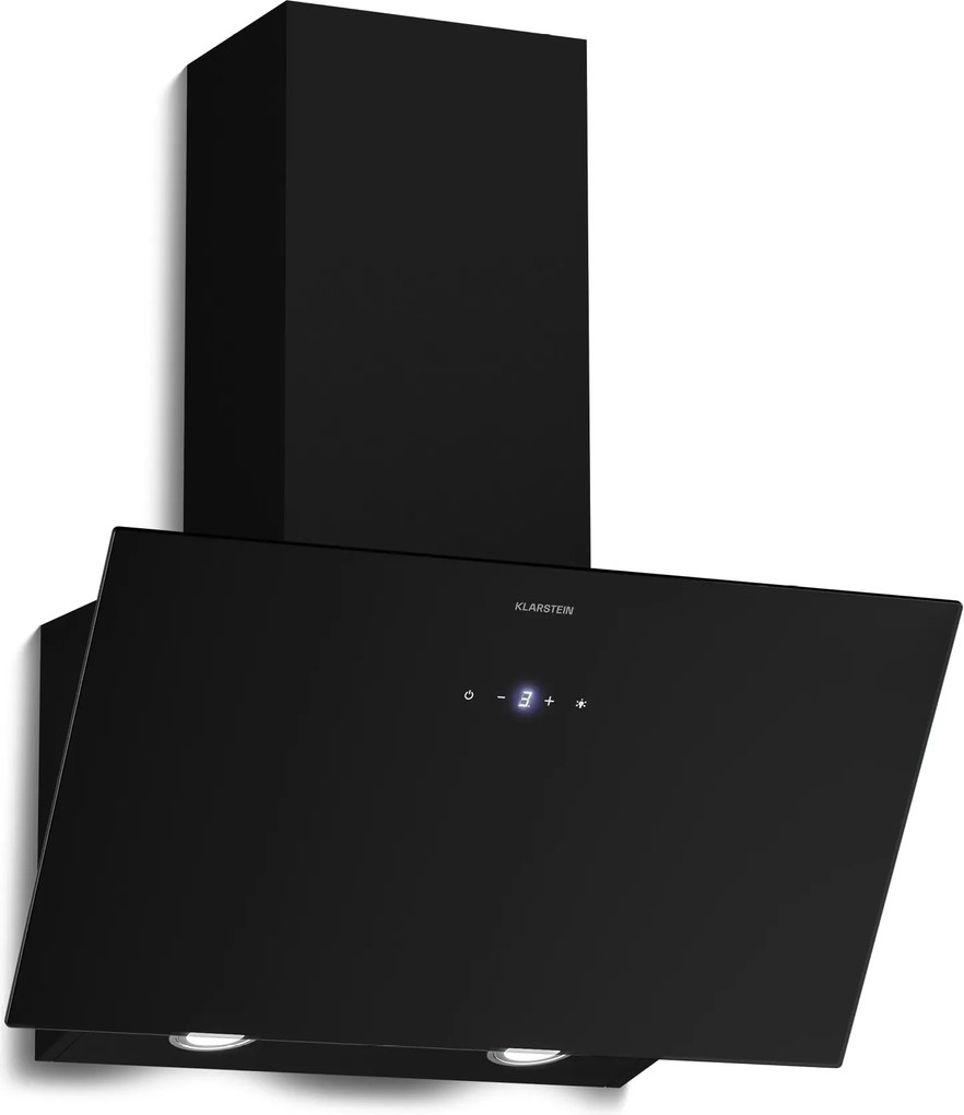 Klarstein Hota înclinată Laurel | mod de evacuare și recirculare a aerului | sticlă de siguranță | 417 m³/h | 60 cm