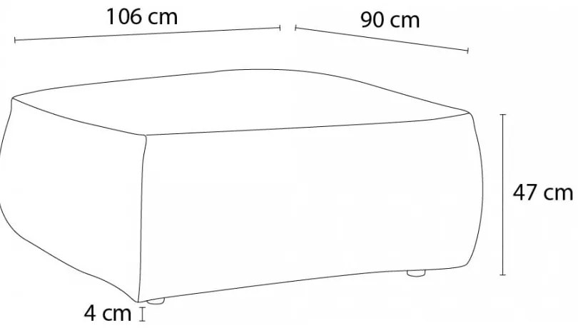 Taburet gri închis cu tapițerie din catifea reiată Voltaire – Bobochic Paris