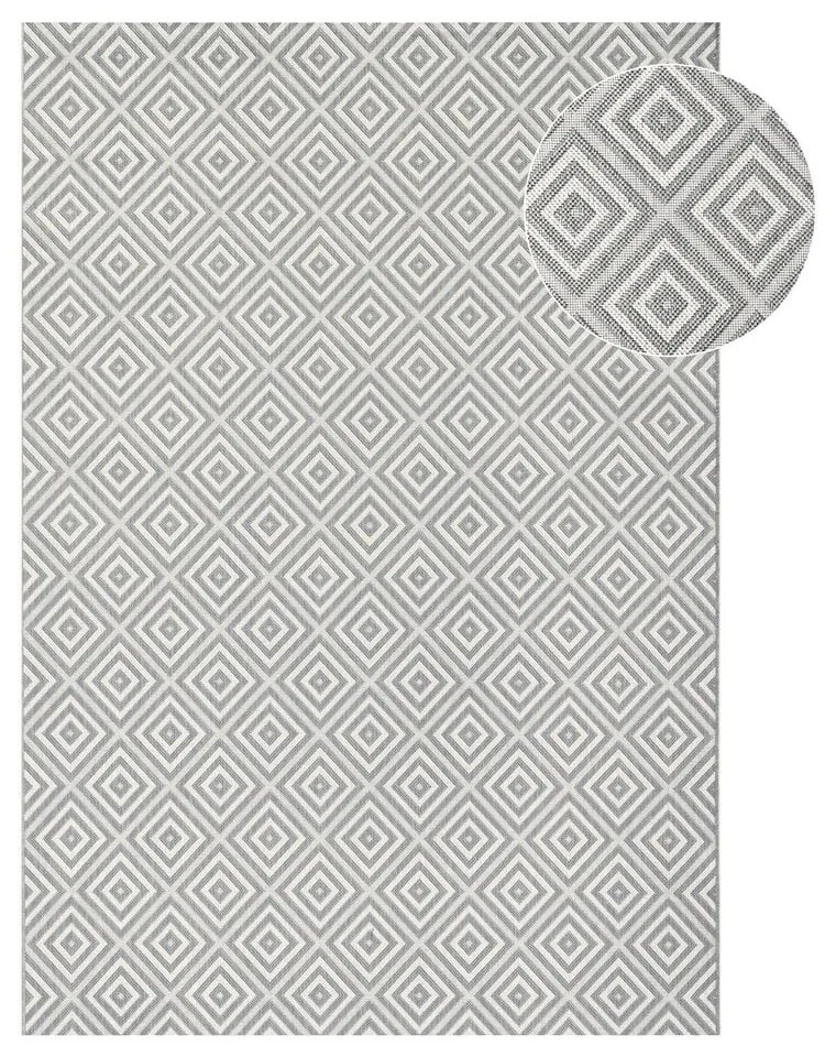Covor de exterior NORTHRUGS Karo, 200 x 290 cm, gri