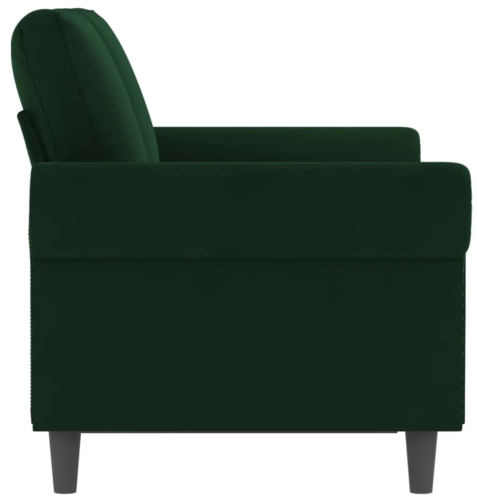 Canapea cu 2 locuri, verde inchis, 120 cm, catifea Verde inchis, 152 x 77 x 80 cm