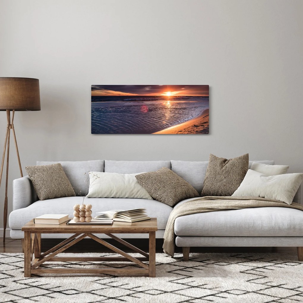 Tablou cu apus de soare (120x50 cm)