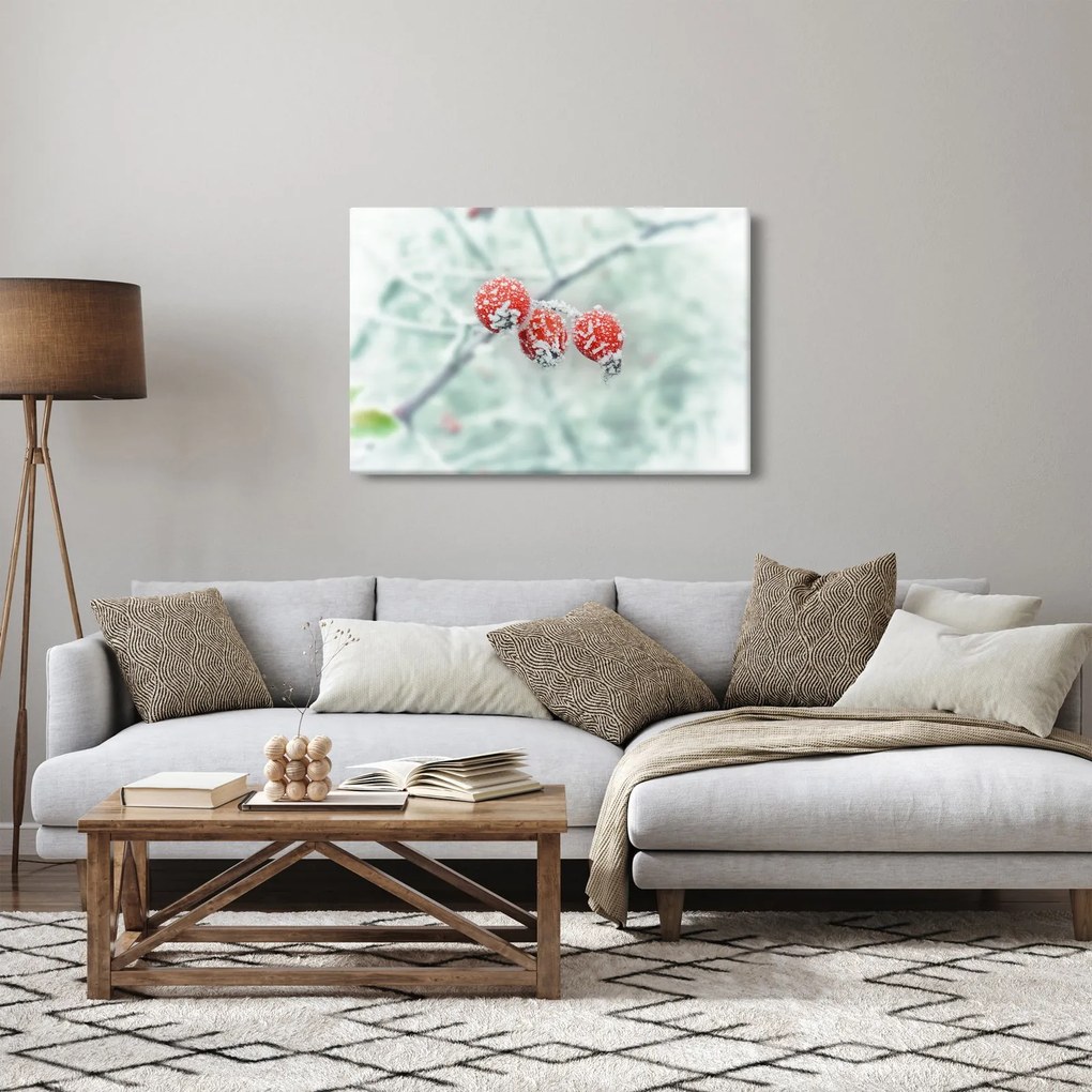 Tablou cu măcieșe înghețate (90x60 cm)