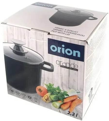 Oală cu capac din sticlă Orion Grande , 2,2 l, 2,2 l