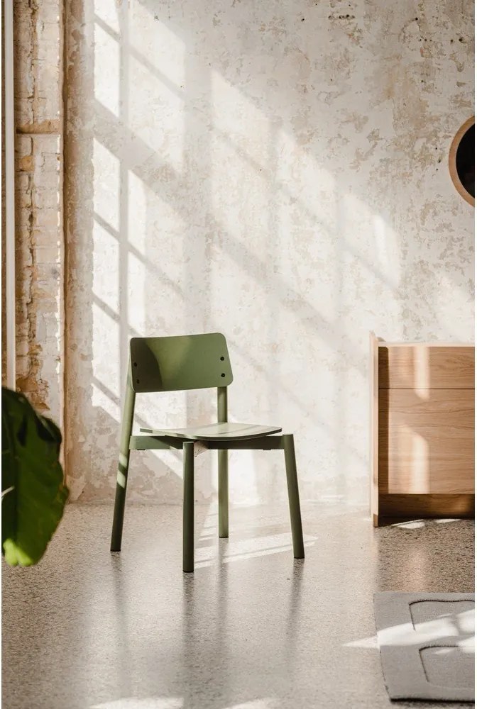 Scaun de dining verde stivuibil Wem – noo.ma