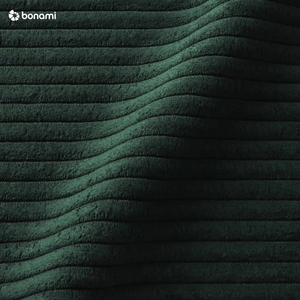 Pat matrimonial verde închis tapițat cu spațiu de depozitare cu somieră 160x200 cm Mattis Cord – Meise Möbel