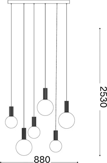Ideal Lux - Candelabru LED suspendat pe cablu ODEON LED/39W/230V CRI 90 bej/alb