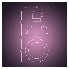 Plafonieră LED RGB încastrată Hue CENTURA 1xGU10/5,7W/230V Philips 50451/48/P7