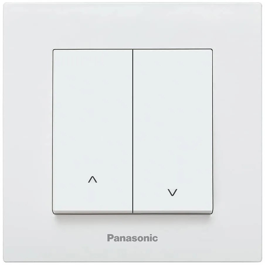 Intrerupator jaluzele cu revenire Panasonic Karre Plus, alb