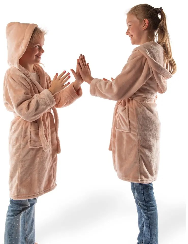 Halat pentru copii roz 122-128 din micropluș/cocolino Delux – Tiseco Home Studio