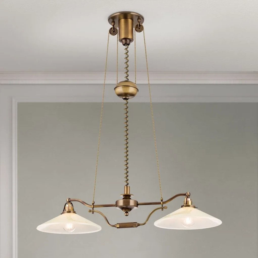 Lustra realizata manual design rustic ARTDESIGN, patina/ champagne