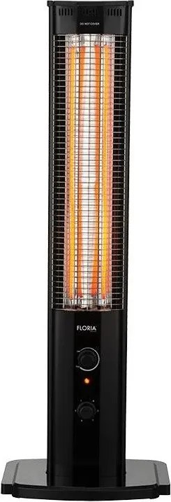 La mâna a doua: Radiator infrarosu coloana ZILAN ZLN4031, 2000W, 2 tuburi, Protectie rasturnare, Negru