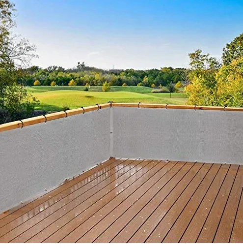 Paravan pentru balcon 0,8x5 LIGHT GREY PES Shield
