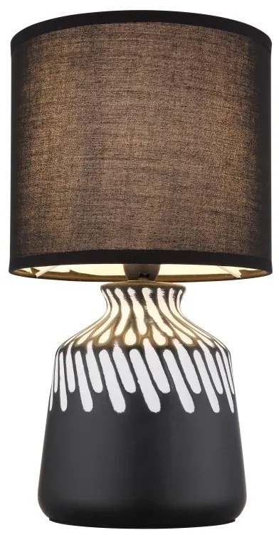 Lampa de masa ceramica neagra RELA