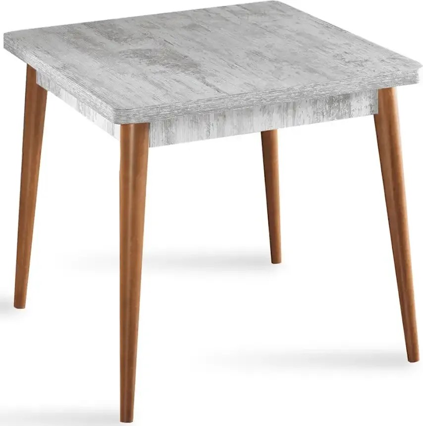 Masa bucatarie Brigitte, patrat, culoare alb 80 cm