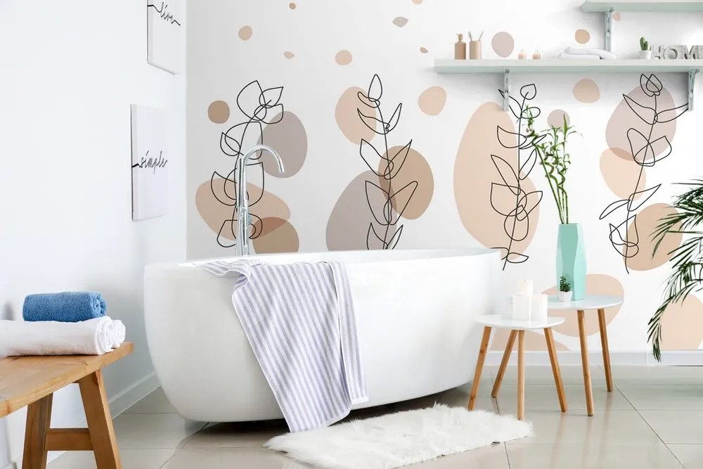 Tapet natura moartă minimalistă ale plantelor