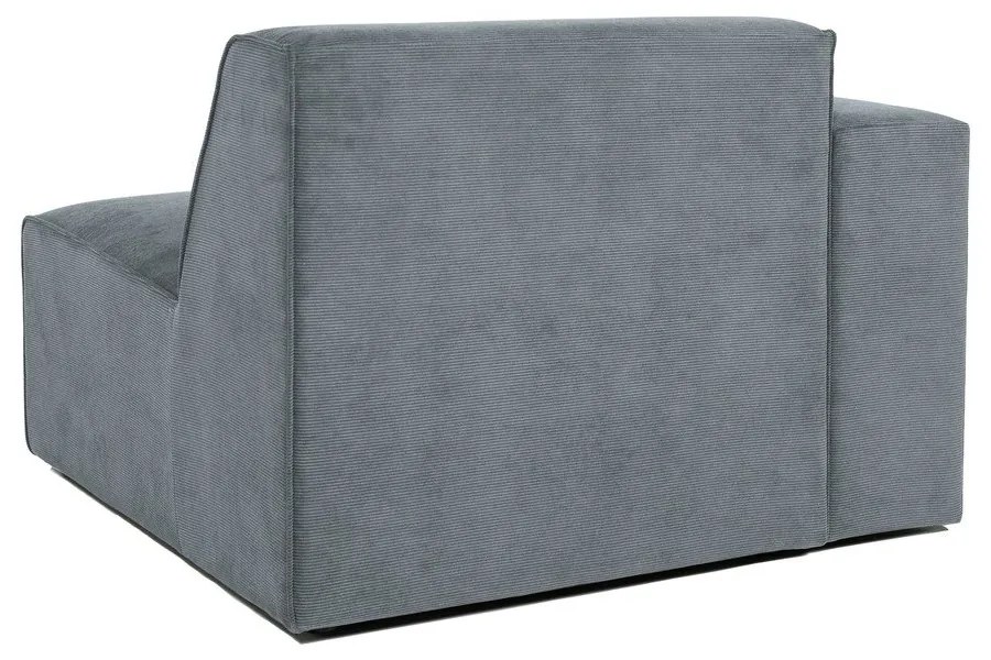 Modul pentru canapea gri cu tapițerie din catifea reiată (cu colț pe partea stângă ) Sting – Scandic