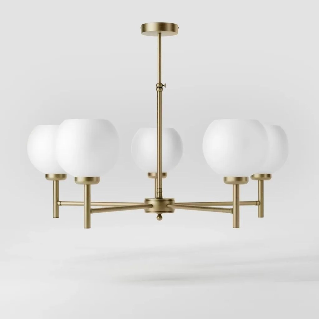 Candelabru din alama stil modern Art Deco Spheres
