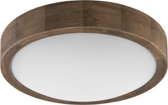 Brilagi LED RGBW — plafonieră LED dimerizabilă CARVALHO SLIM 1xE27/9W/230V Wi‑Fi, stejar, Ø 27 cm