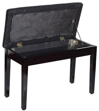 HomCom banca pian, spatiu depozitare, 75x35x50 cm, neagra | Aosom Ro