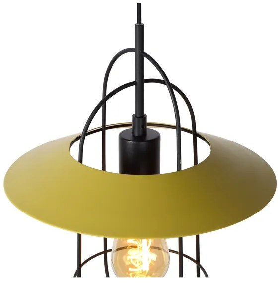 Lustră pe cablu MASSON 1xE27/40W/230V galbenă Lucide 74309/01/34