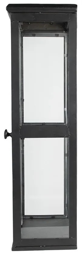 Vitrina neagra, din metal si sticla, Verre