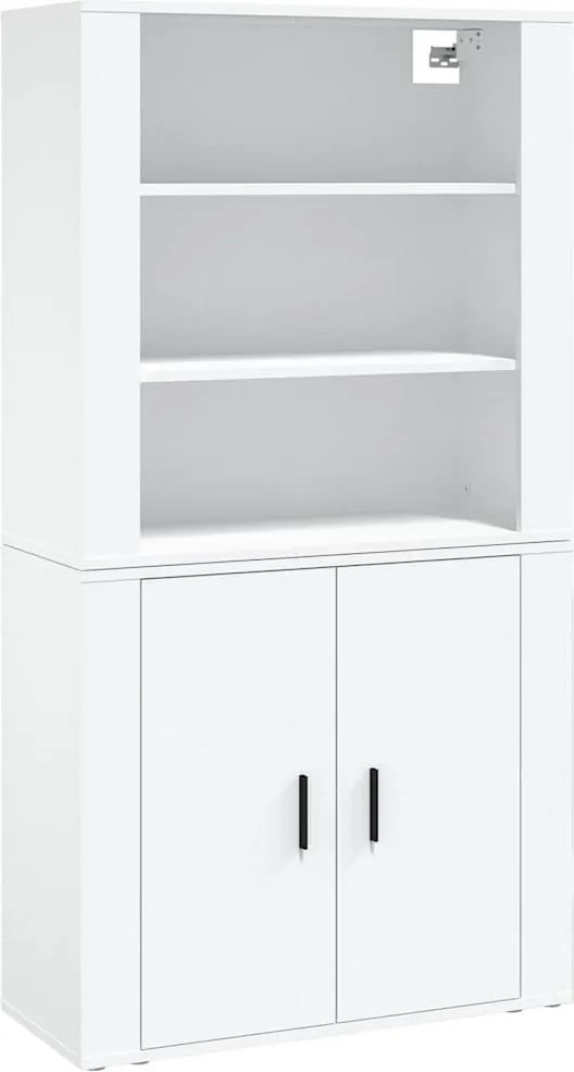 vidaXL Dulap înalt, alb, lemn compozit