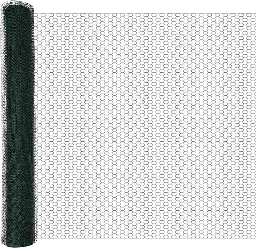 vidaXL Gard hexagonal Verde 1 x 50 m PVC