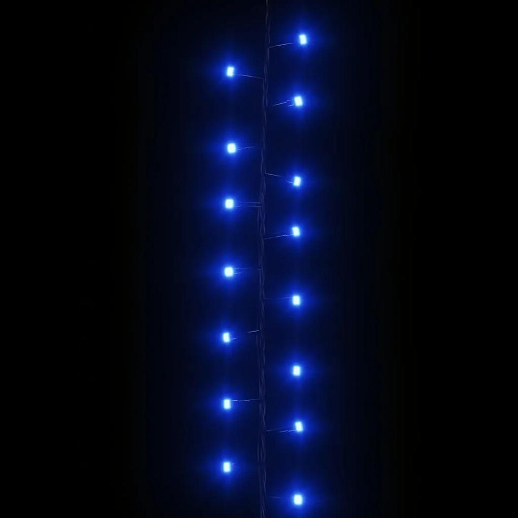 Instalatie compacta cu 400 LED-uri, albastru, 4 m, PVC 1, Albastru si verde inchis, 13 m