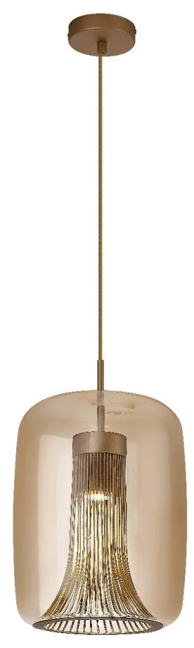 Lustra, Pendul design modern KRISS auriu/ bronz