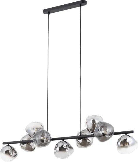 Brilagi - Lustru pe cablu VULCANO 9xG9/8W/230V negru/negru fumuriu