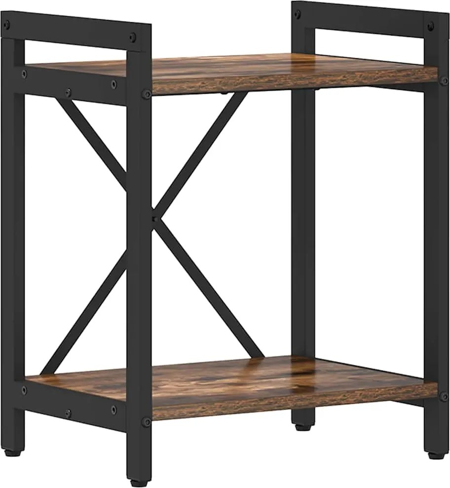 vidaXL Raft pentru cărți Stejar fumuriu 40 x 30 x 50 cm Lemn compozit