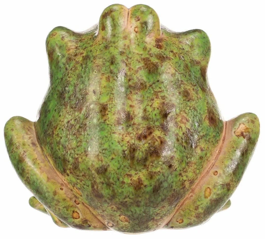 Decorațiune de grădină din ceramică Broască drăguță, 13 x 10 x 12 cm, 13 cm