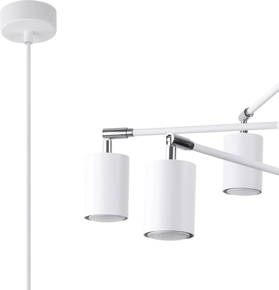 Lustră albă din metal Virta – Sollux