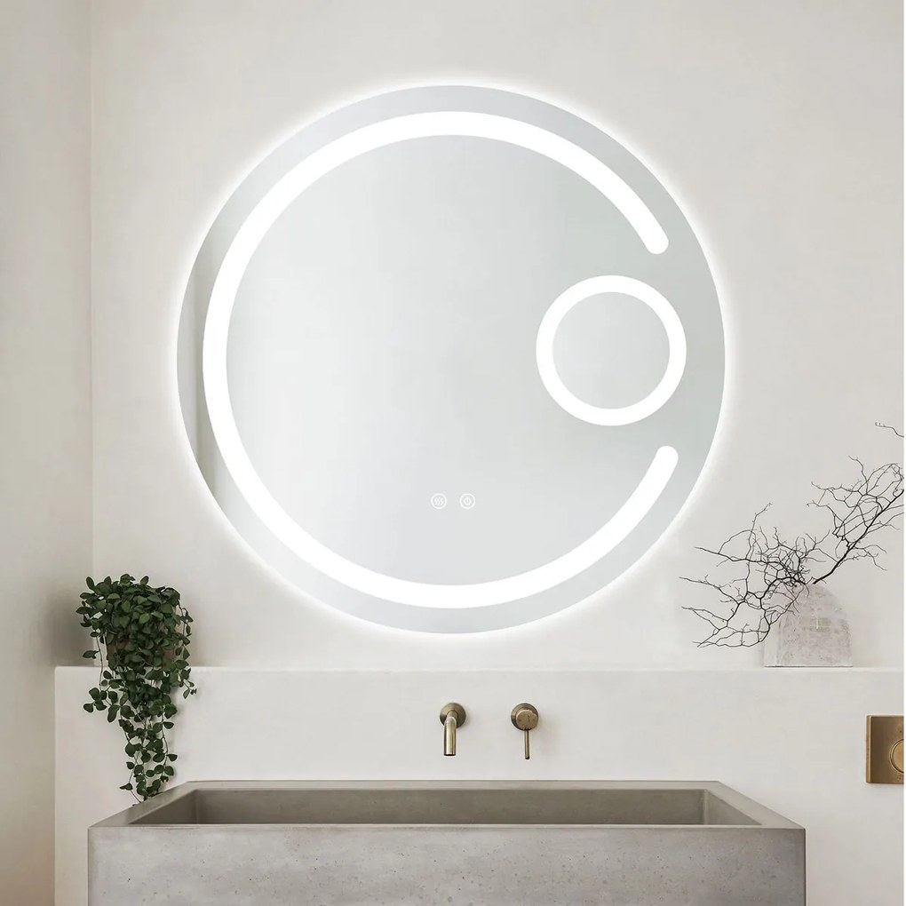 Oglinda Led Rotunda, 70cm, Oglindă Cosmetică, EsnJ130