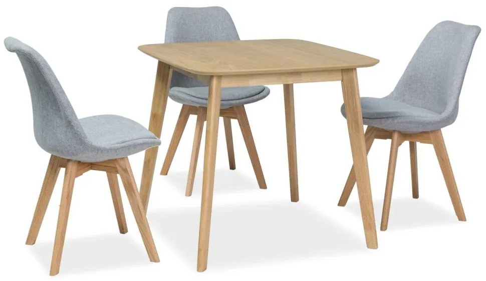 Masa de dining cu blat in decor stejar MOSSO III 80x80