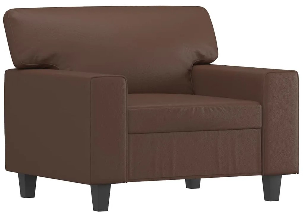 349001 vidaXL Canapea de o persoană, maro, 60 cm, piele ecologică