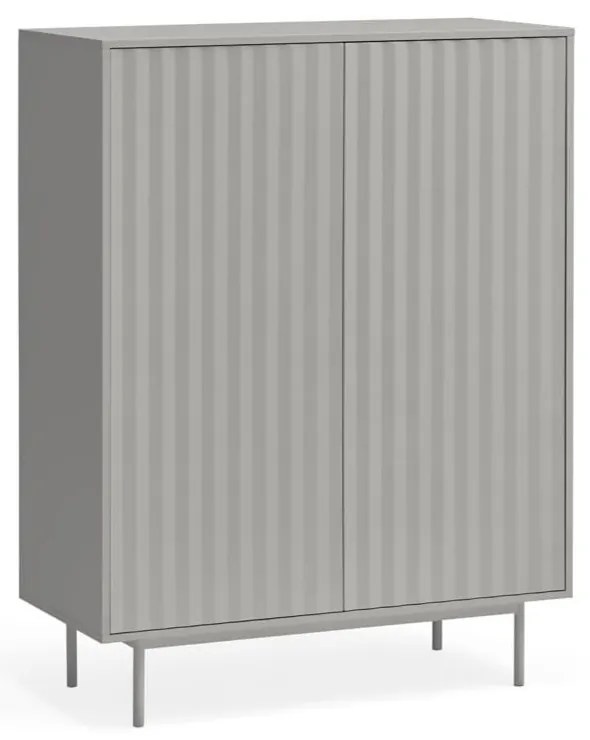 Comodă gri înaltă 97x130 cm Sierra – Teulat
