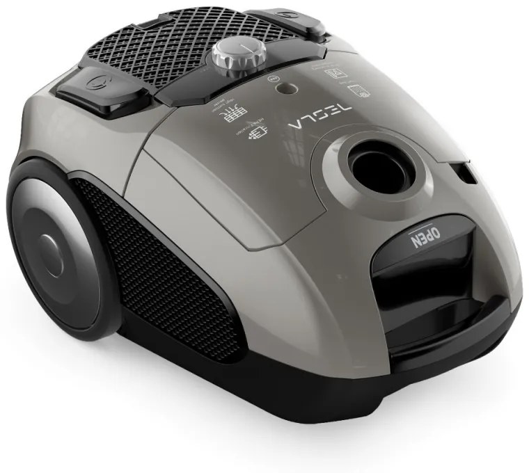 Aspirator cu sac Tesla BG300G, 800W, 3.5 L, Filtru HEPA lavabil, 76 dB, Gri
