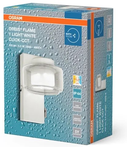 Osram - Aplica LED de perete pentru baie ORBIS FLAME LED/5,5W/230V IP44 alb
