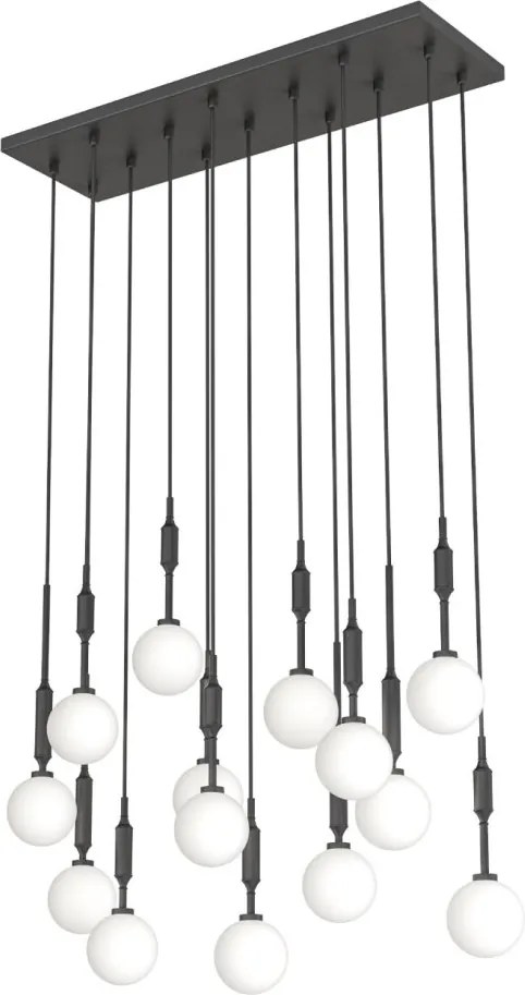 Lustra cu 14 pendule Ero XIV Negru 80x25