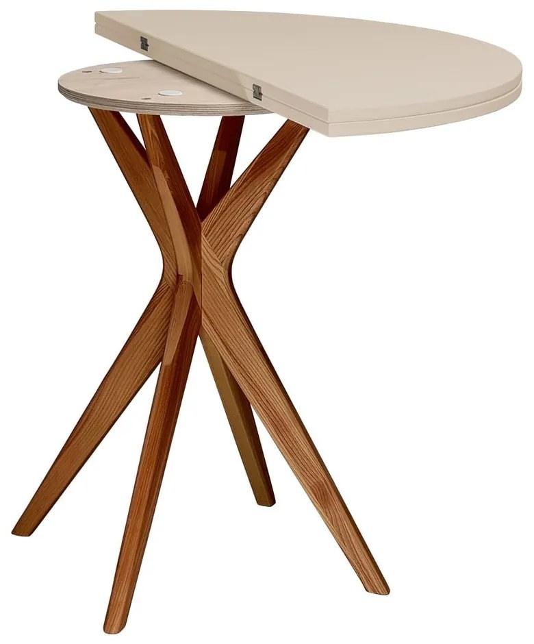 Masă de dining rotundă extensibilă 45x90 cm Jubi – Ragaba