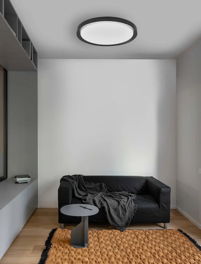 Plafoniera LED moderna design slim 46cm TROY negru NVL-9053592