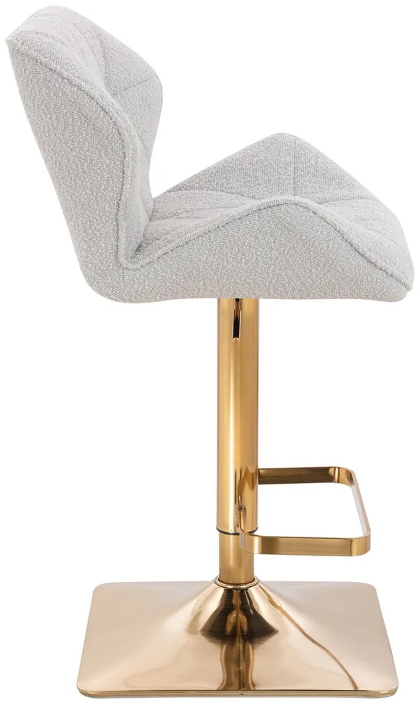 HR111KW Scaun Gri Boucle cu Bază Aurie